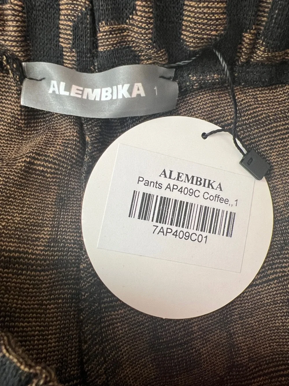 NWT Alembika Dynamite Days Cropped Wide Leg Pants Black Brown Size 1 | US 6-8 - Picture 7 of 12